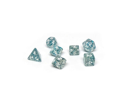 10mm Blue Sparkle Mini Dice Set Easy Roller Dice Company