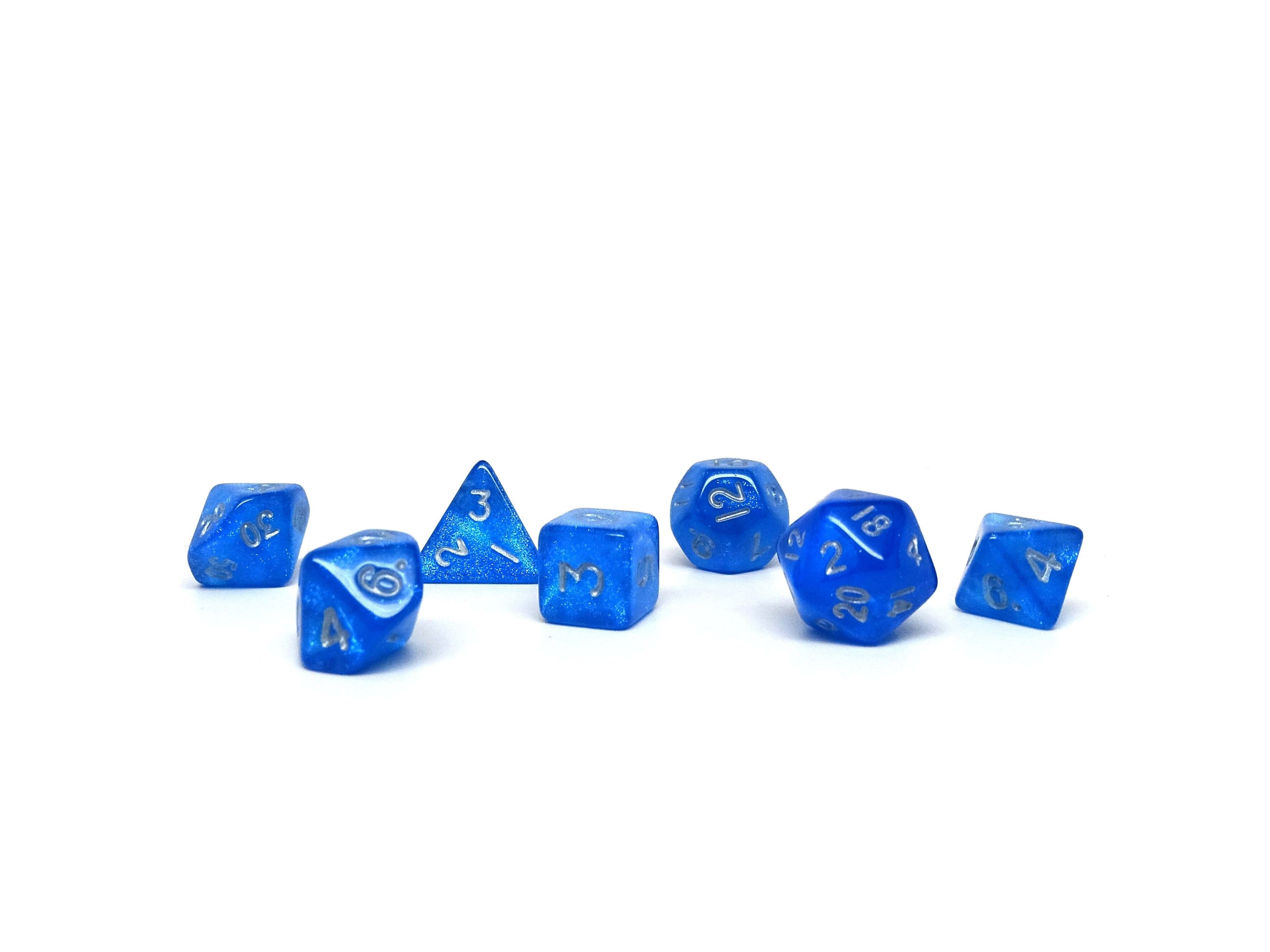 10mm Ocean Blue Mini Dice Set - Out of Play