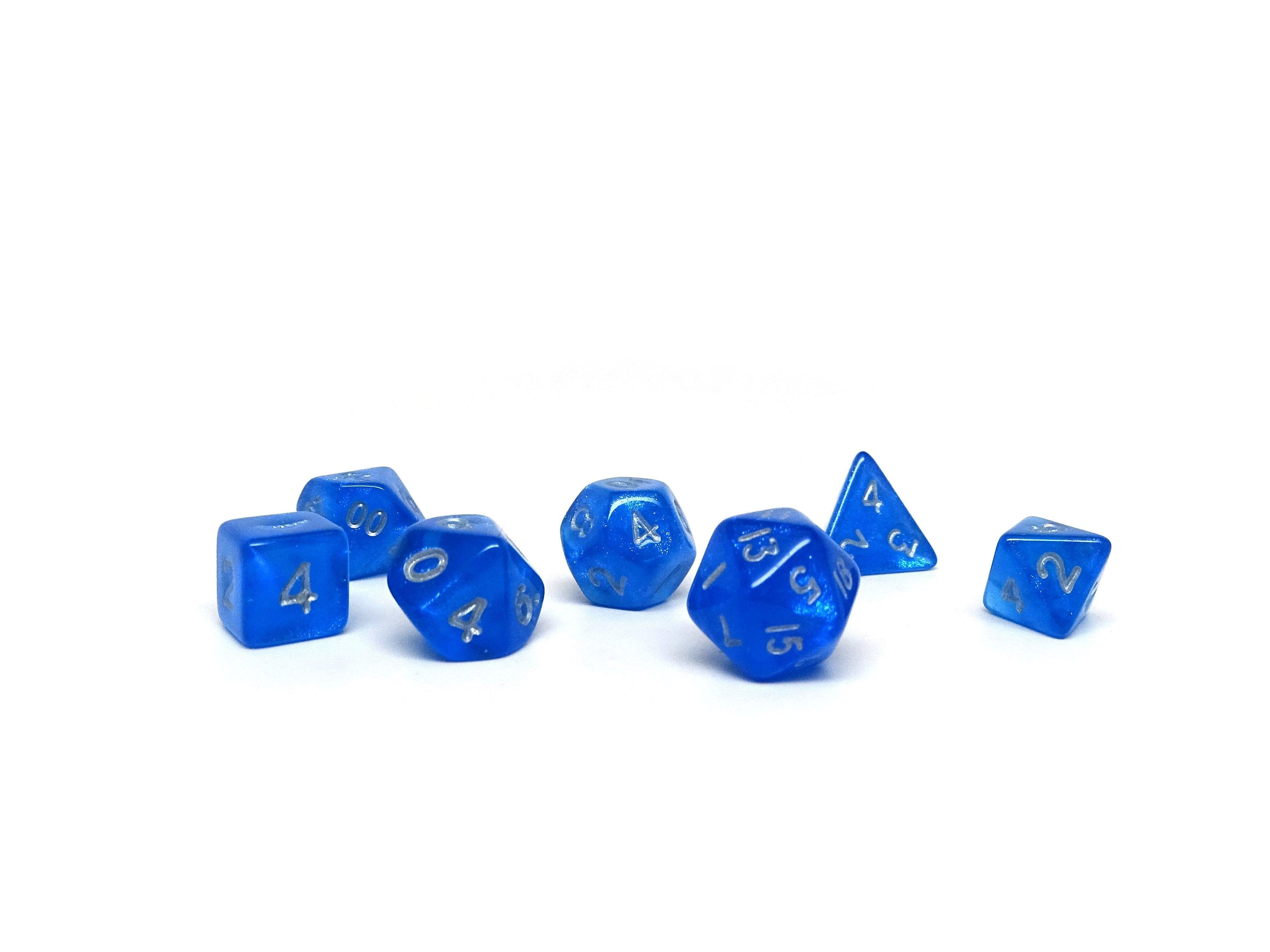 10mm Ocean Blue Mini Dice Set - Out of Play