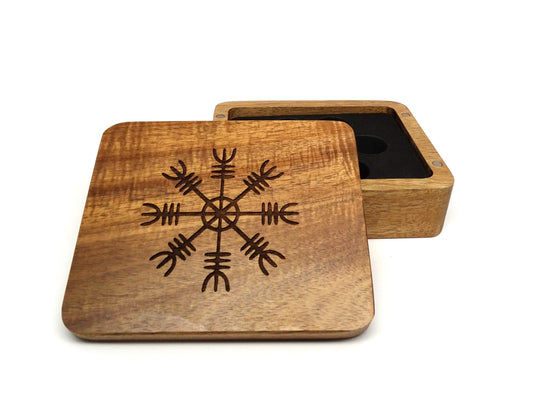 Helm of Awe Wooden Dice Case Easy Roller Dice Company