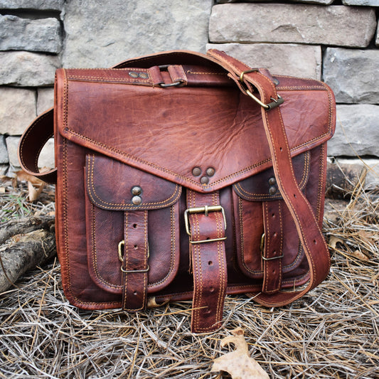 The Traveler Leather Satchel - Out of Play Misty Mountain Gaming