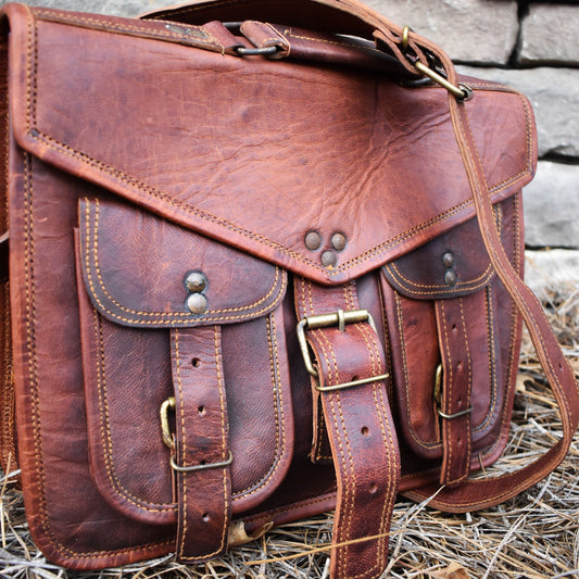 The Traveler Leather Satchel - Out of Play Misty Mountain Gaming