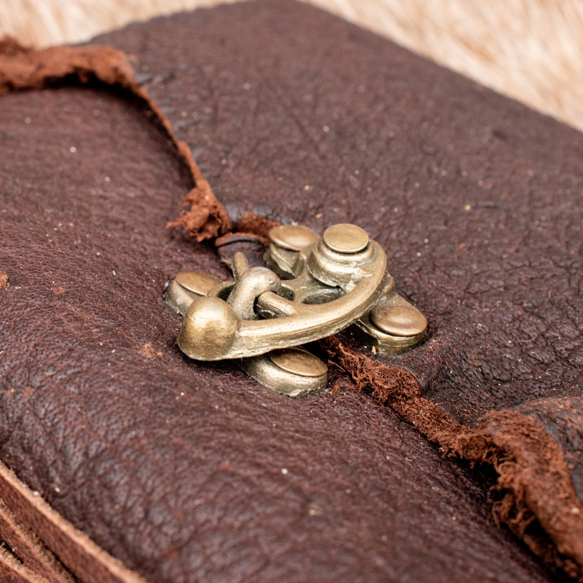 Natural Edge Buffalo Leather Journal - Out of Play Misty Mountain Gaming