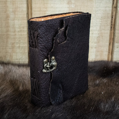 Natural Edge Buffalo Leather Journal - Out of Play Misty Mountain Gaming