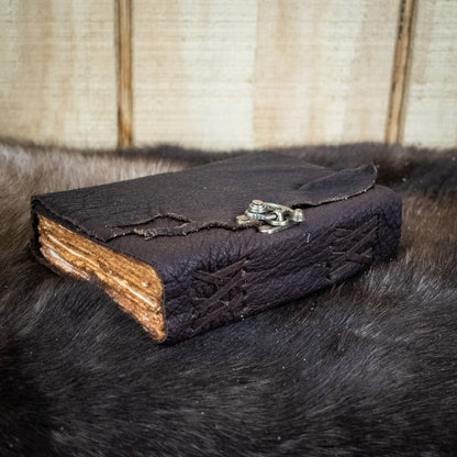 Natural Edge Buffalo Leather Journal - Out of Play Misty Mountain Gaming