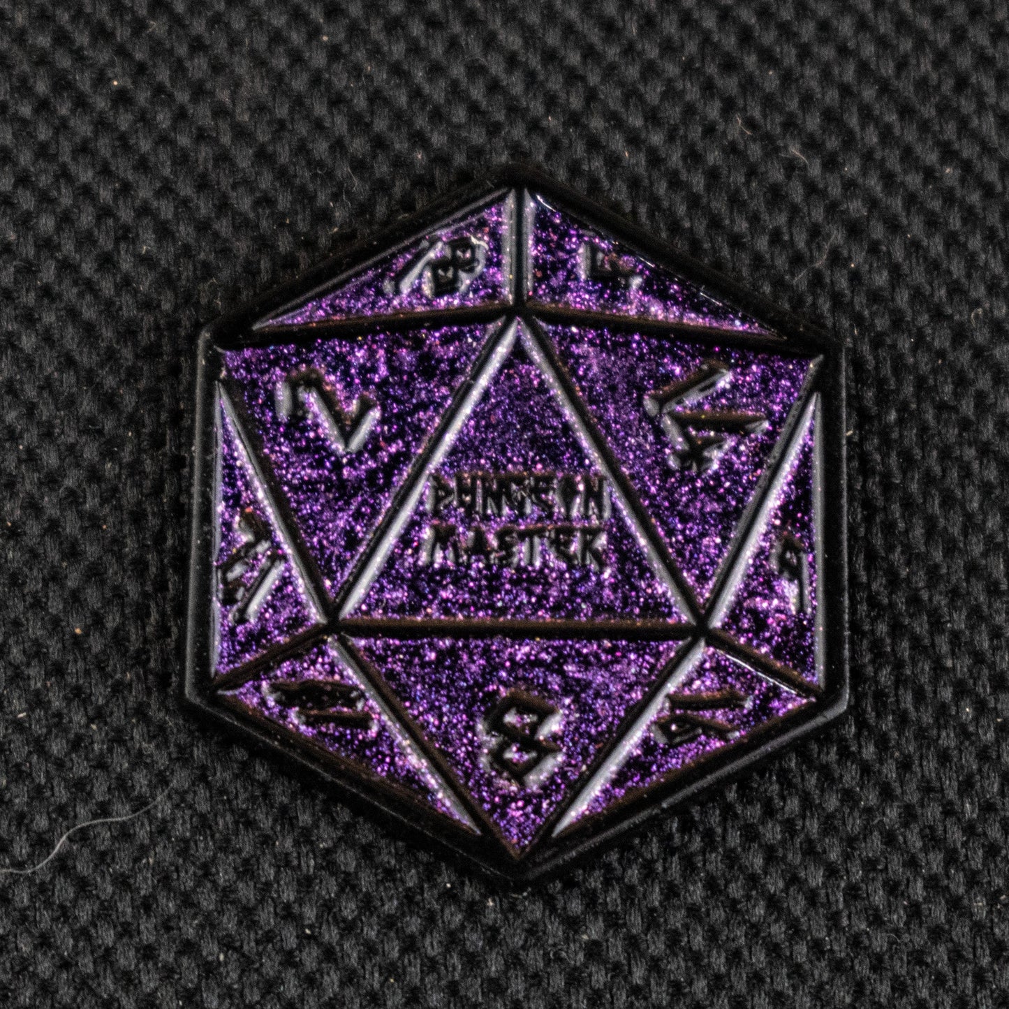 Purple Glitter D20 Pin - Out of Play