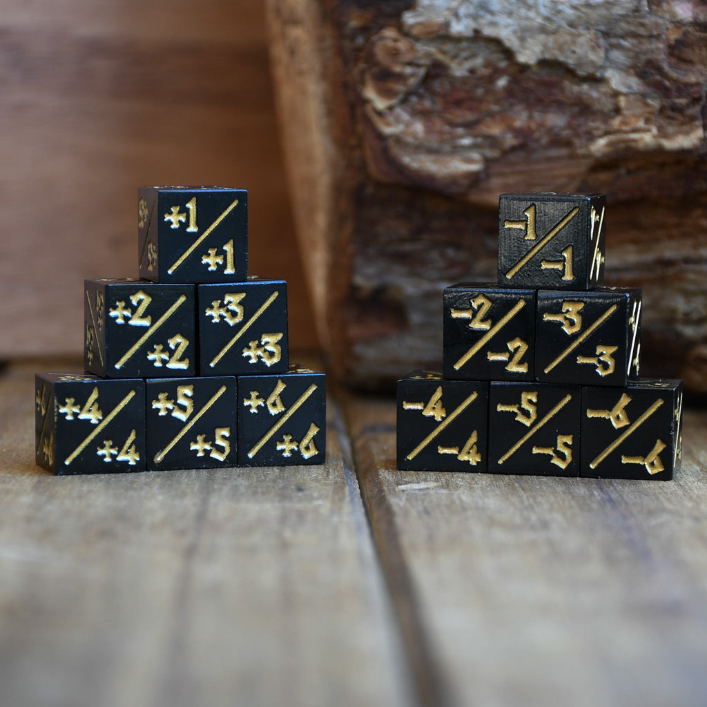 '-1/-1 Counter Dice- Black, 6ct.