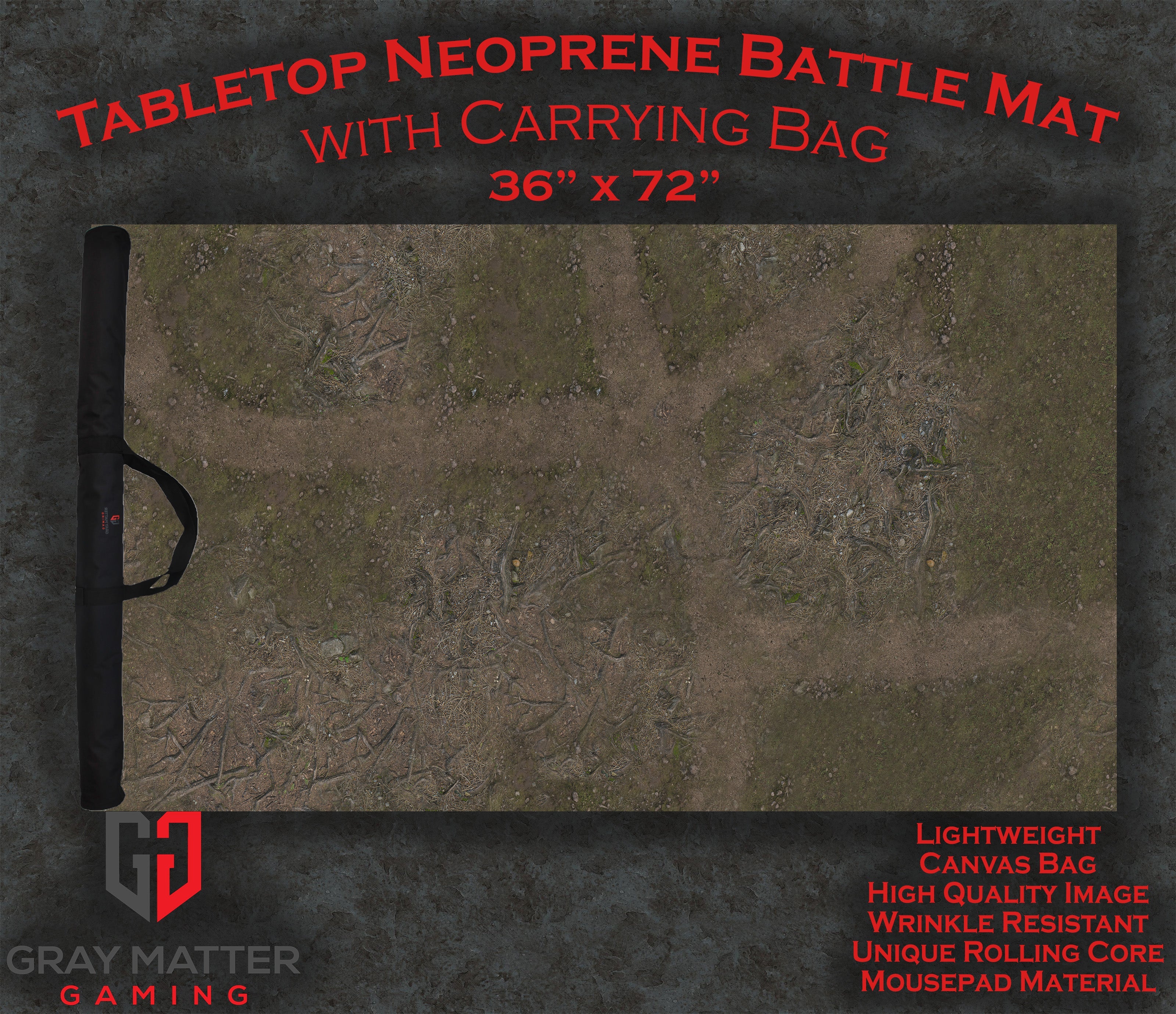 Deep Forest - Neoprene Battle Mat with Bag