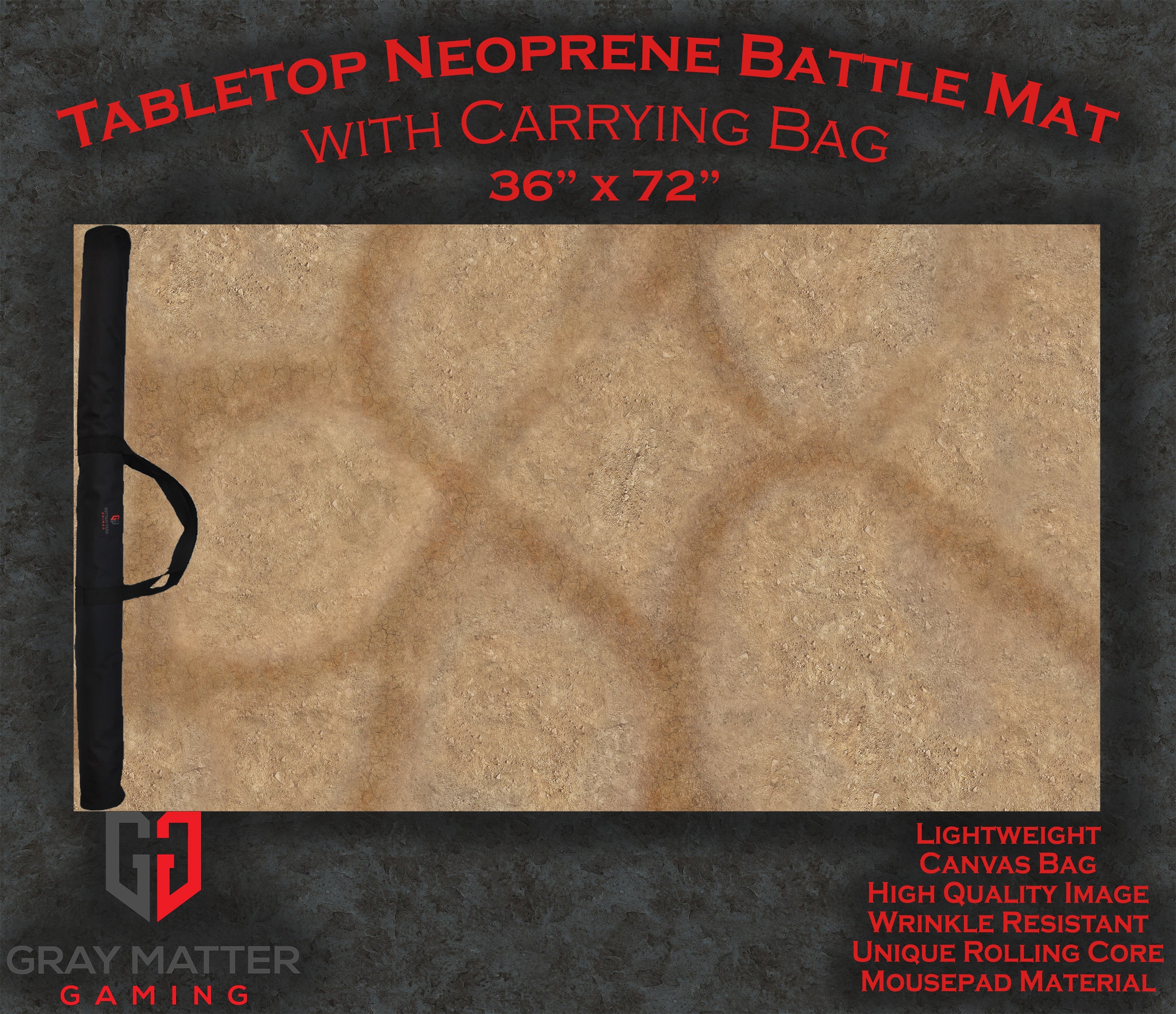 Desert Paths - Neoprene Battle Mat with Bag