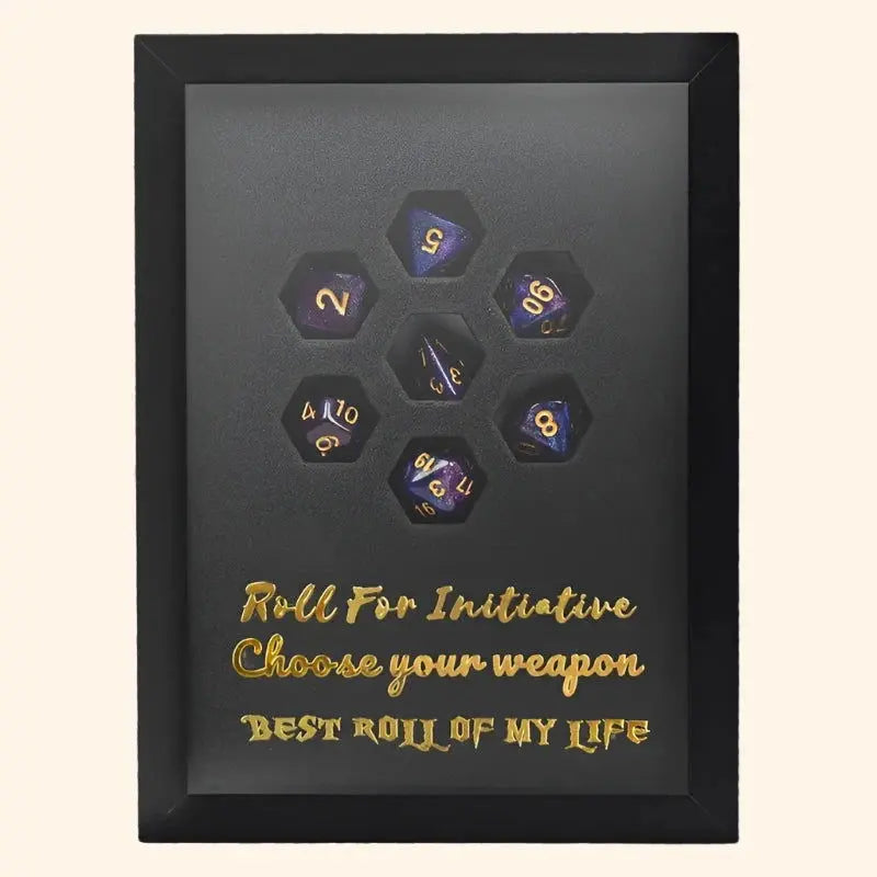 Dice Display Frame Shadow Box - Out of Play Board Game Accessories