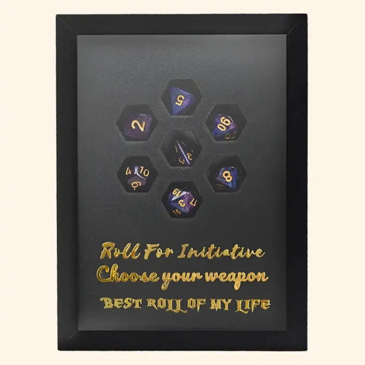 Dice Display Frame Shadow Box - Out of Play Board Game Accessories