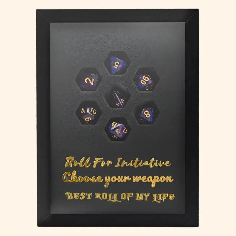 Dice Display Frame Shadow Box - Out of Play Board Game Accessories