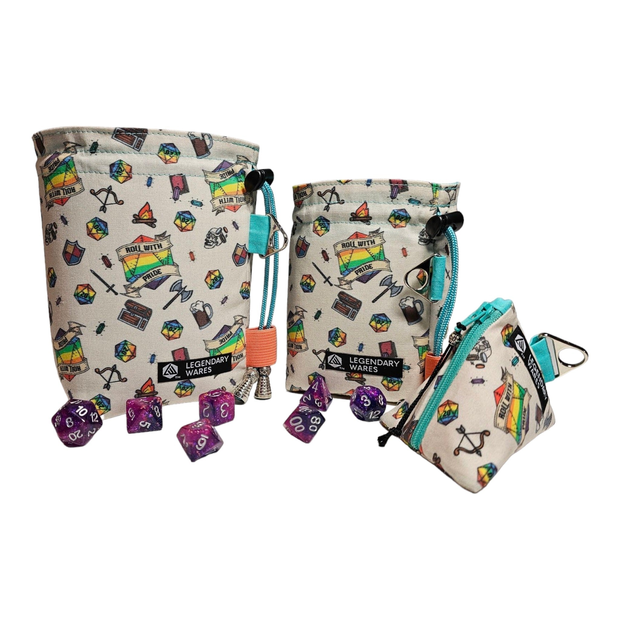 Roll with Pride Dice Bags - Out of Play