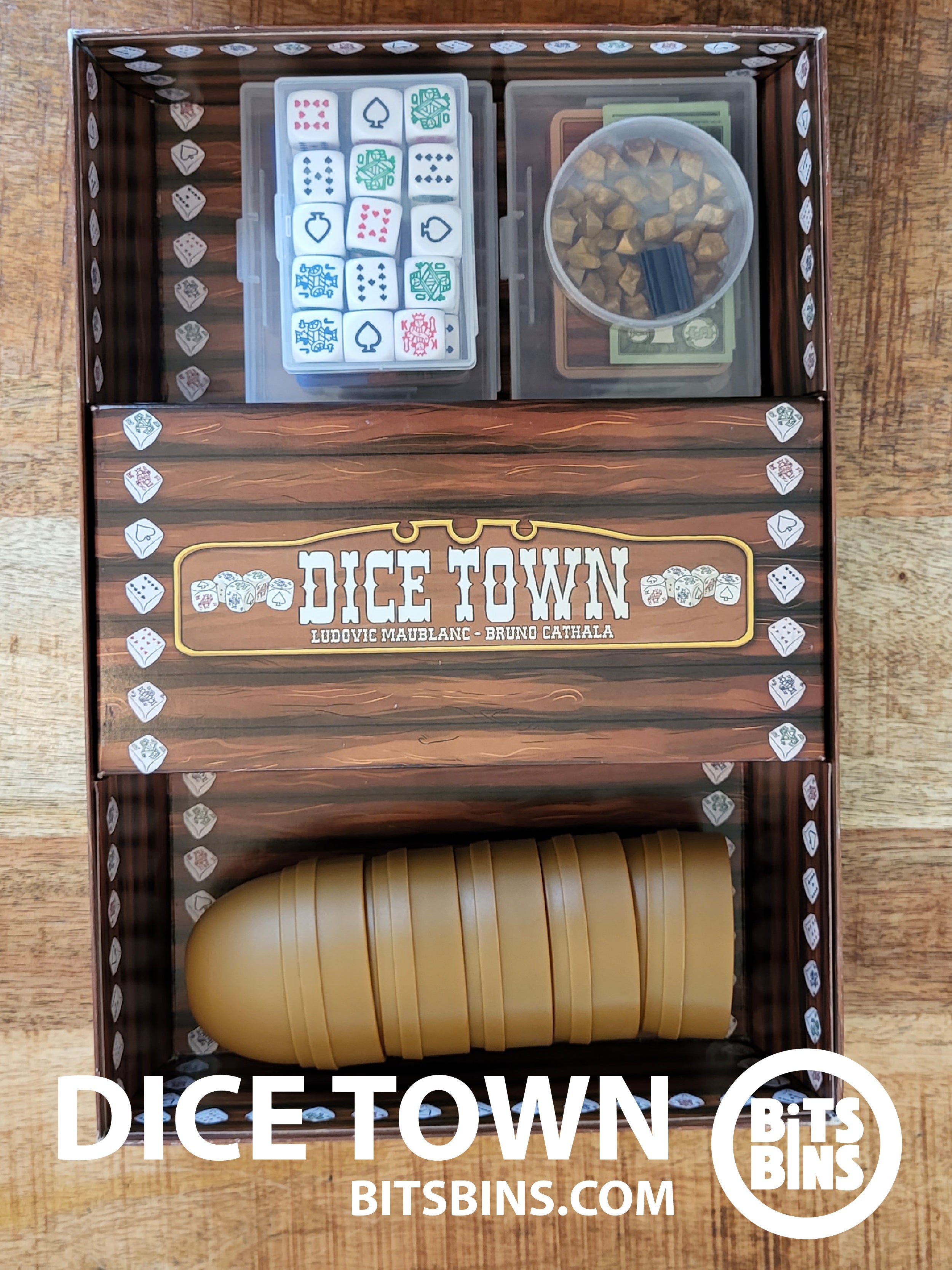 Bitsbins Dice Town - 1 Pod, 1 XL, 2 Card Boxes - Out of Play