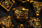 Cogs & Gears Metal RPG Dice Set - 7 Pieces - Out of Play