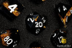 Golden Hazard Sharp Edge RPG Dice Set - 7 Pieces - Out of Play