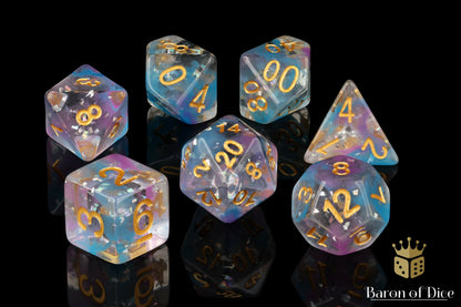 Amethyst RPG Dice - 7 Pieces - Out of Play