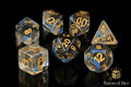 Blue & Black RPG Dice Set - 7 Pieces - Out of Play