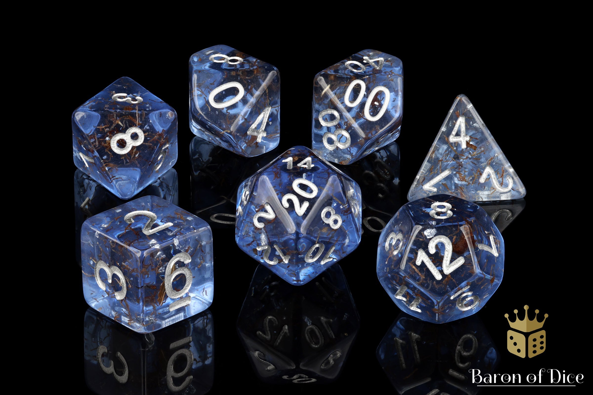 Sapphire RPG Dice Set - 7 Pieces - Out of Play