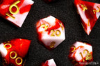 Carnage Sharp Edge RPG Dice Set - 7 Pieces - Out of Play