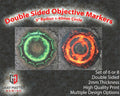 Double Sided Neoprene 7.57" Objective Markers - Green and Flaming Portal