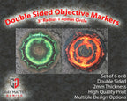 Double Sided Neoprene 7.57" Objective Markers - Green and Flaming Portal