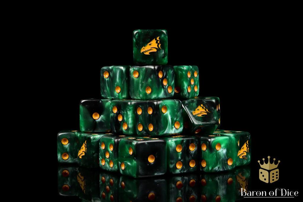 Drake Dice - Green & Gold - Out of Play