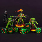 Drake Dice - Green & Orange - Out of Play