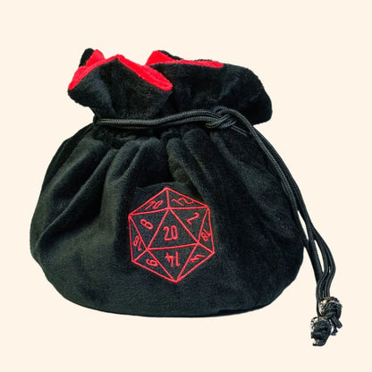 Drawstring Double-Layer Dice Bag - Out of Play Board Game Accessories