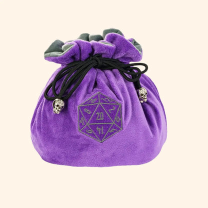 Drawstring Double-Layer Dice Bag - Out of Play Board Game Accessories