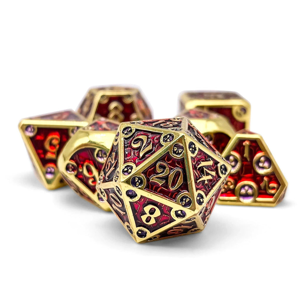 Dungeon Delve - Blood Oath 7 Piece RPG set Alloy Metal Dice - Out of Play