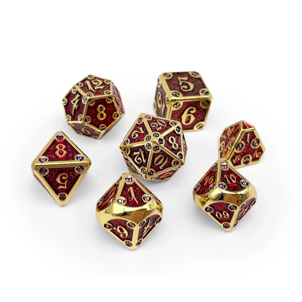 Dungeon Delve - Blood Oath 7 Piece RPG set Alloy Metal Dice - Out of Play