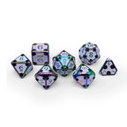 Dungeon Delve - Bone Yard 7 Piece RPG set Alloy Metal Dice - Out of Play