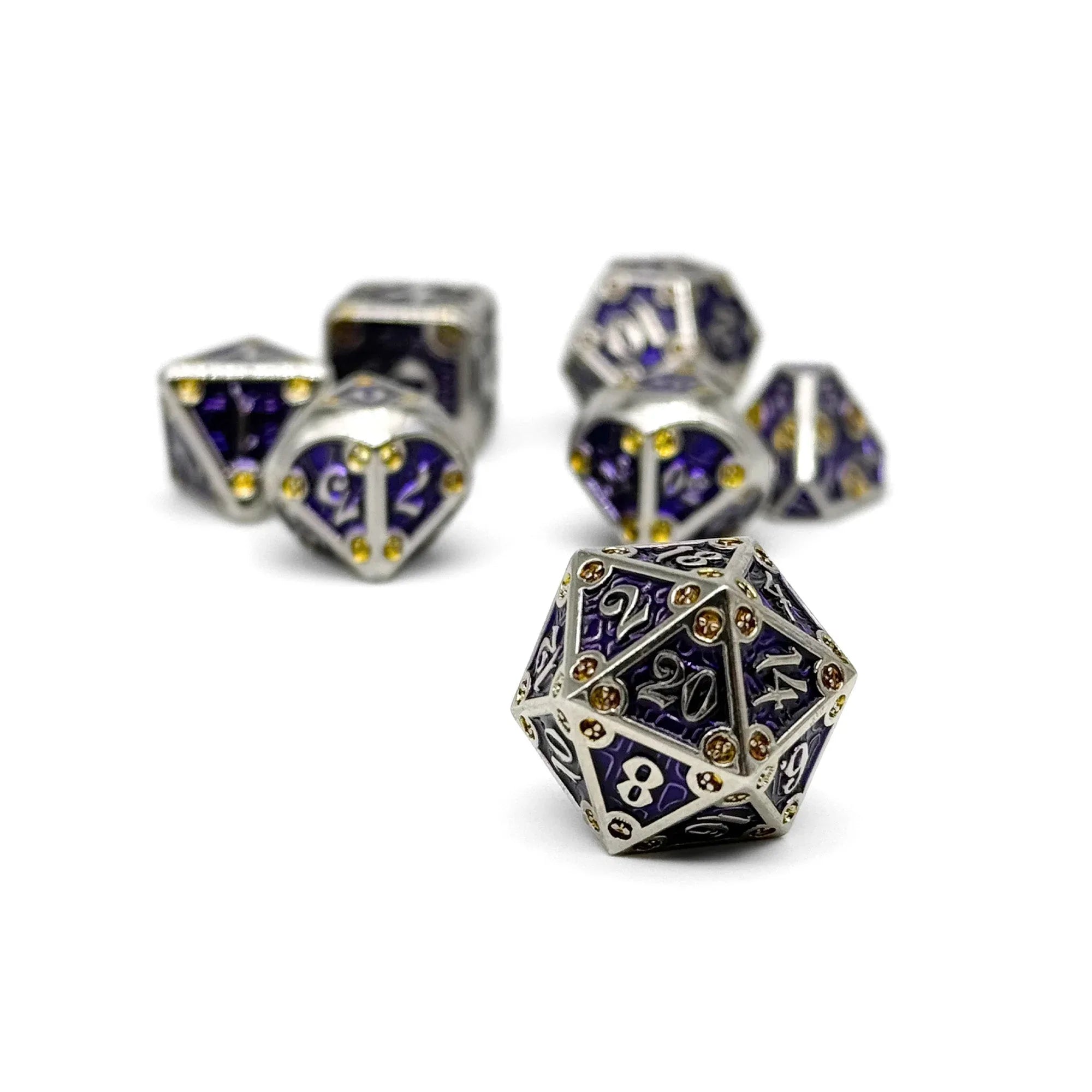Dungeon Delve - Tomb of the Dead 7 Piece RPG set Alloy Metal Dice