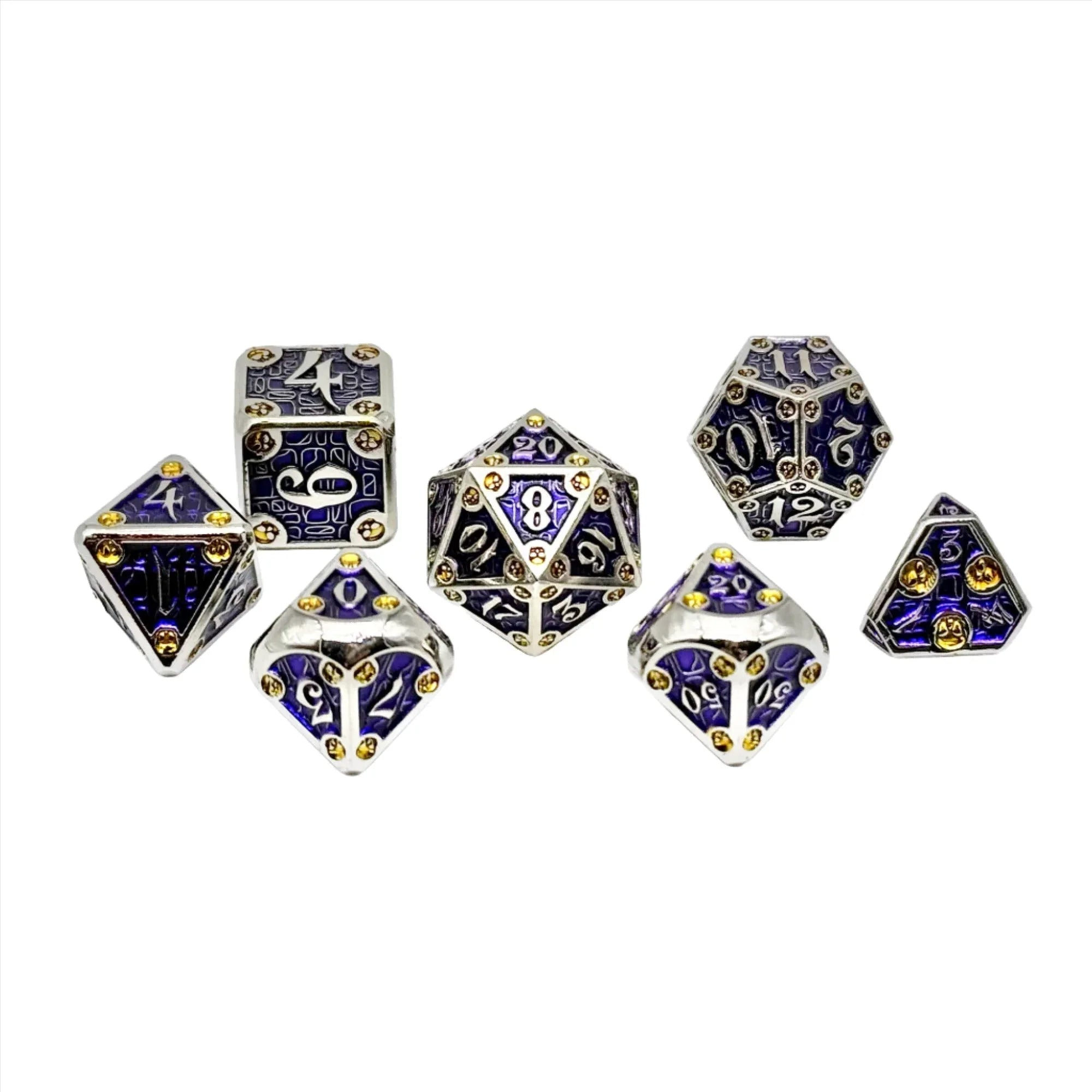 Dungeon Delve - Tomb of the Dead 7 Piece RPG set Alloy Metal Dice