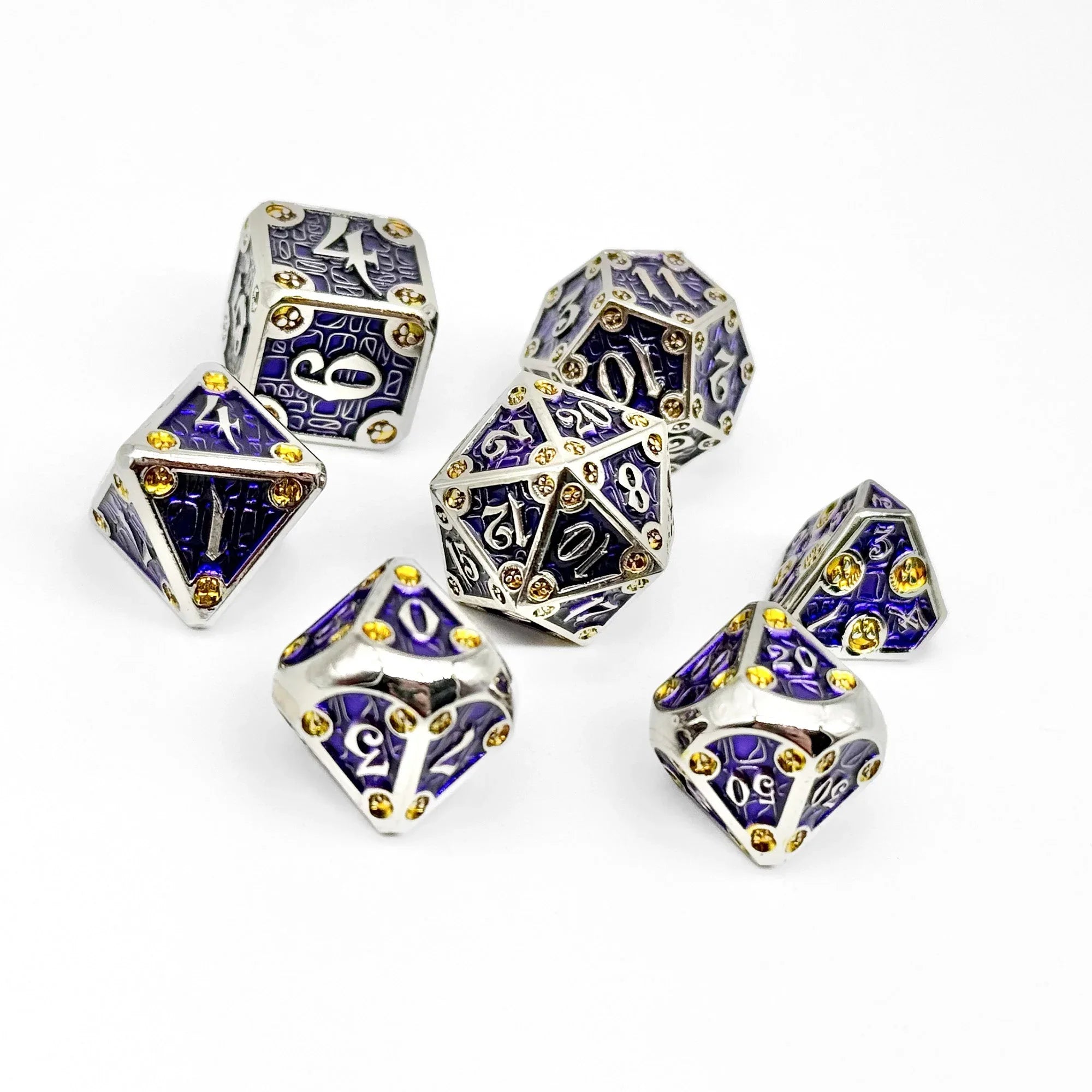 Dungeon Delve - Tomb of the Dead 7 Piece RPG set Alloy Metal Dice