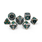 Dungeon Delve - Trickster 7 Piece RPG set Alloy Metal Dice - Out of Play