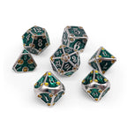 Dungeon Delve - Trickster 7 Piece RPG set Alloy Metal Dice - Out of Play