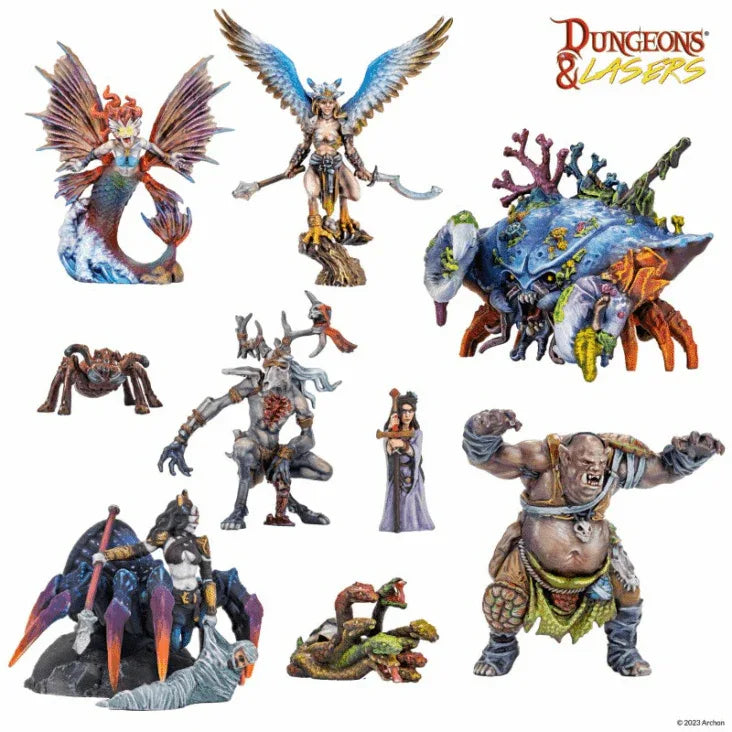 Dungeons & Lasers: Fantasy Miniatures Set - Out of Play
