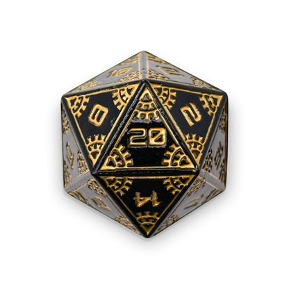 Space Dice Meteor Runestones™ - 25mm D20 - Eclipse - Out of Play