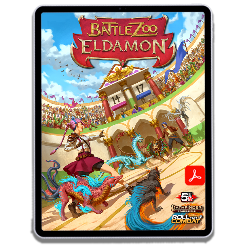 Battlezoo Eldamon Hardcover & PDF Roll For Combat