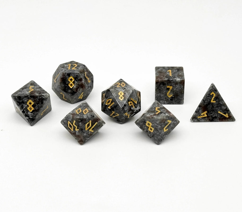 Emberlight - 7 Piece RPG Set Gemstone Dice - Out of Play
