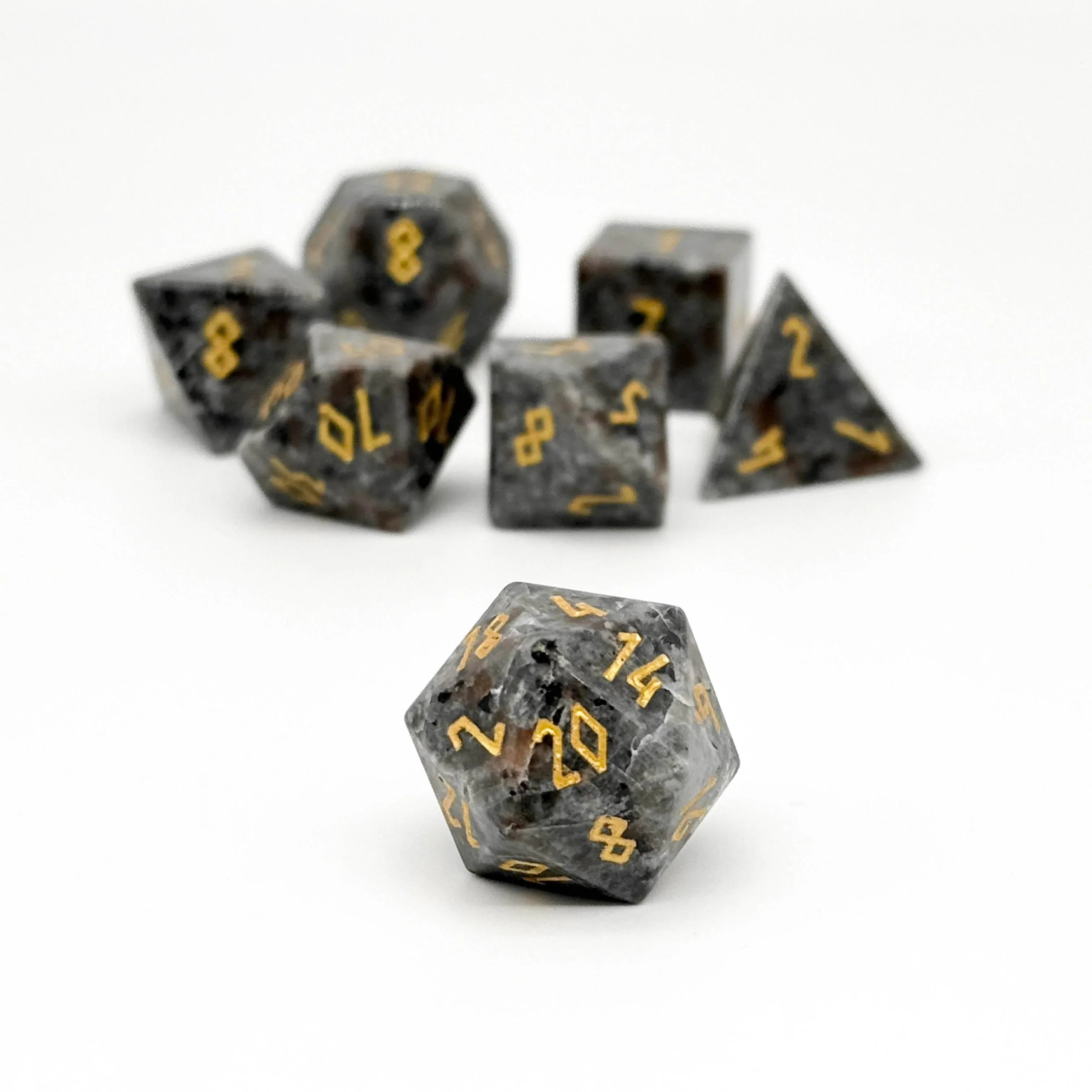 Emberlight - 7 Piece RPG Set Gemstone Dice - Out of Play