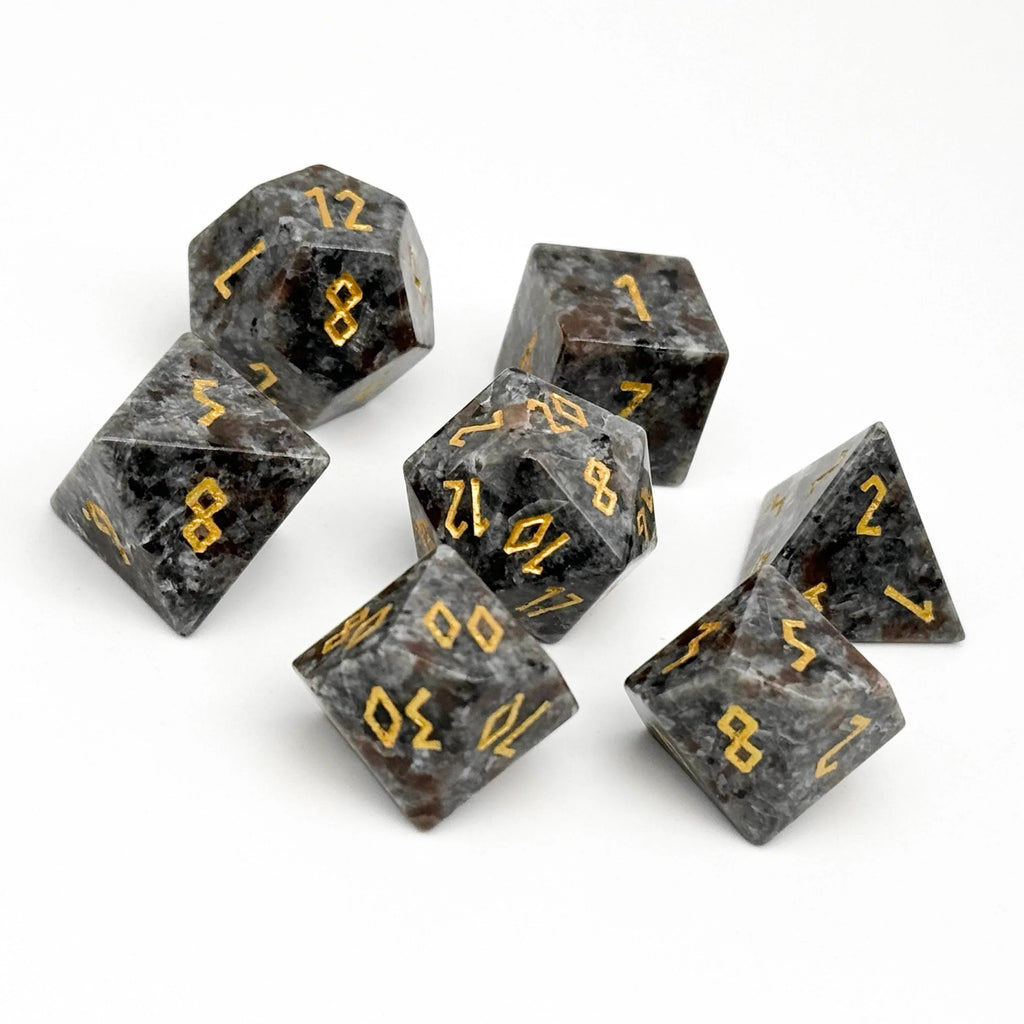 Emberlight - 7 Piece RPG Set Gemstone Dice - Out of Play