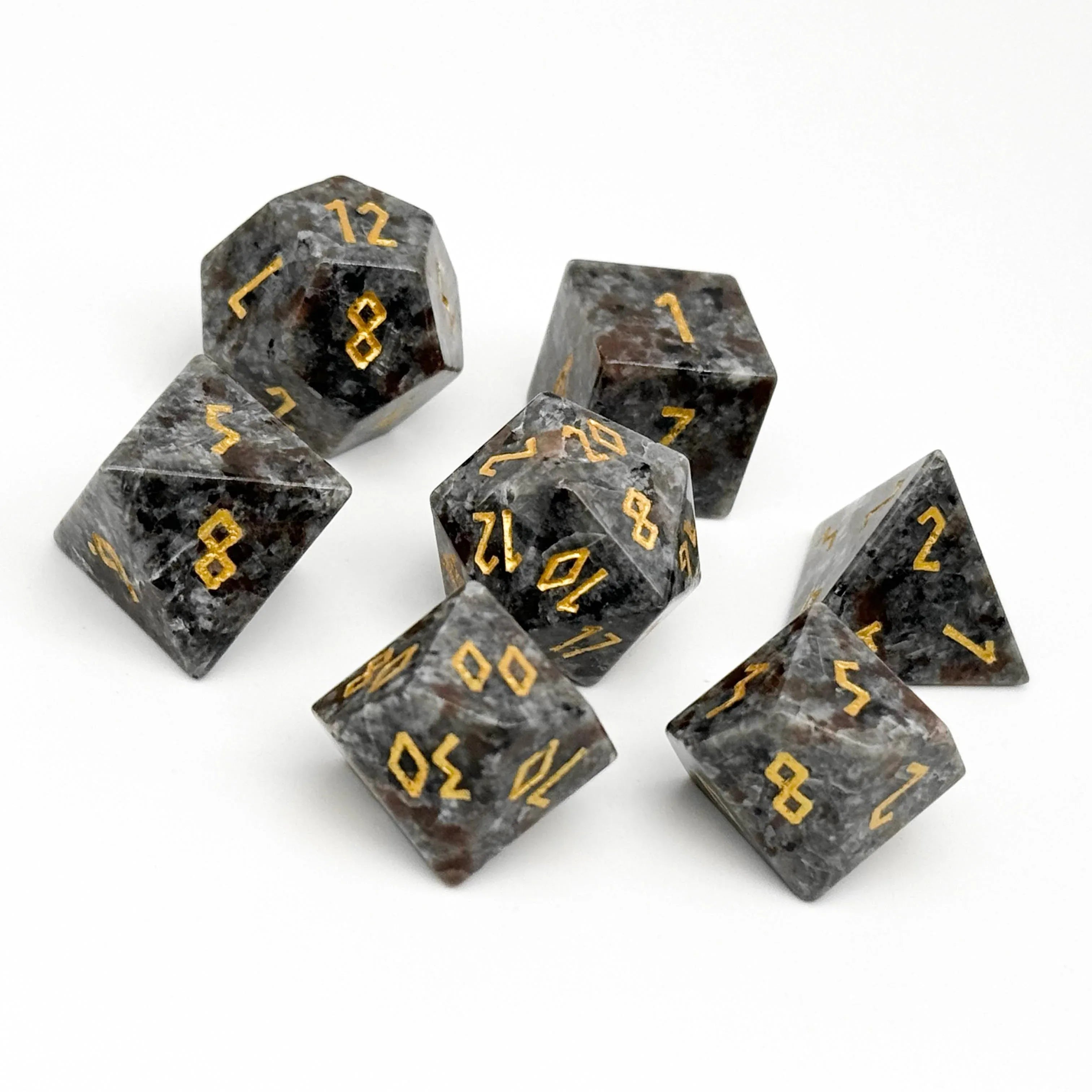 Emberlight - 7 Piece RPG Set Gemstone Dice - Out of Play