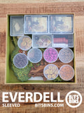Bitsbins Everdell (sleeved) - 7 Pods, 3 XLs, 2 100+ Card Boxes - Out of Play