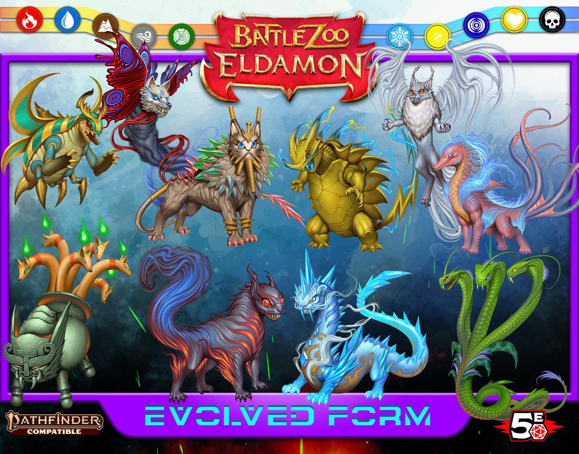 Battlezoo Eldamon Hardcover & PDF Roll For Combat