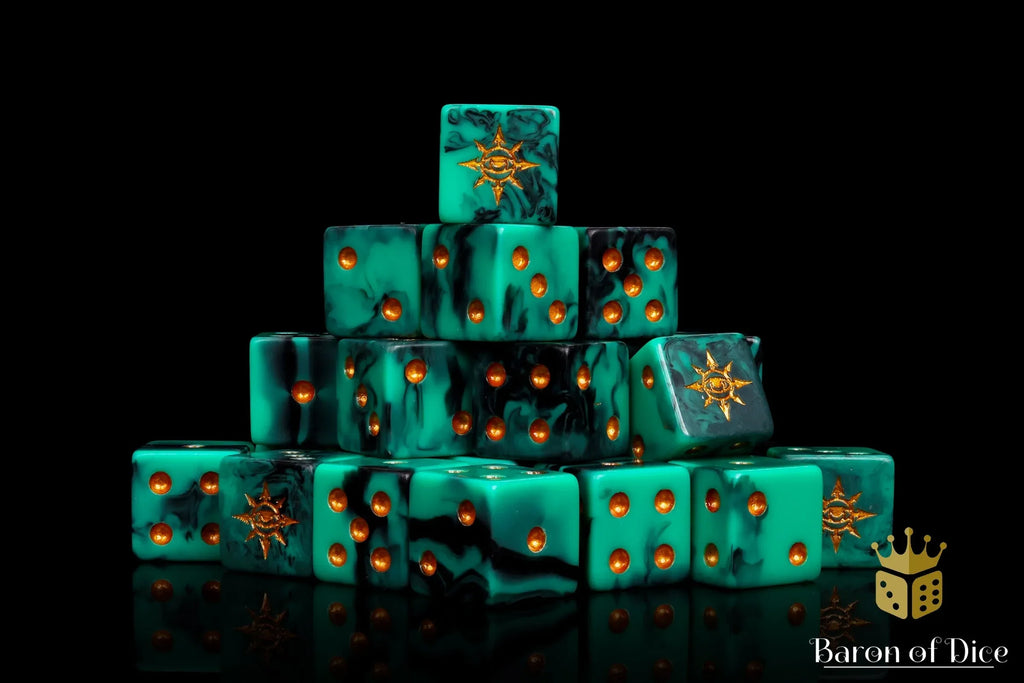 Eye of Chaos Dice - Aquamarine - Out of Play