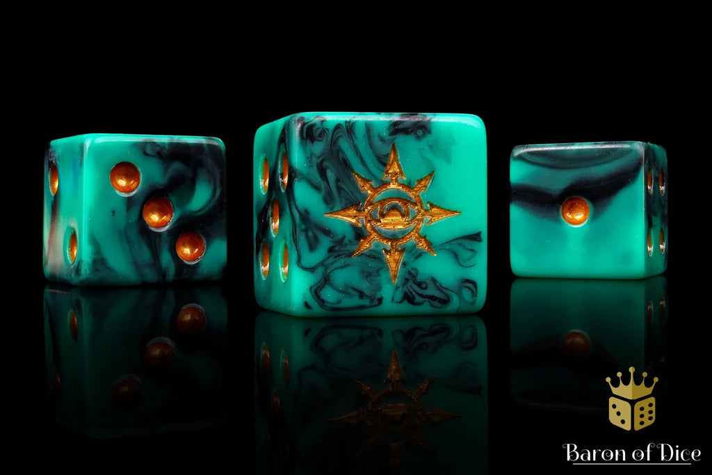 Eye of Chaos Dice - Aquamarine - Out of Play