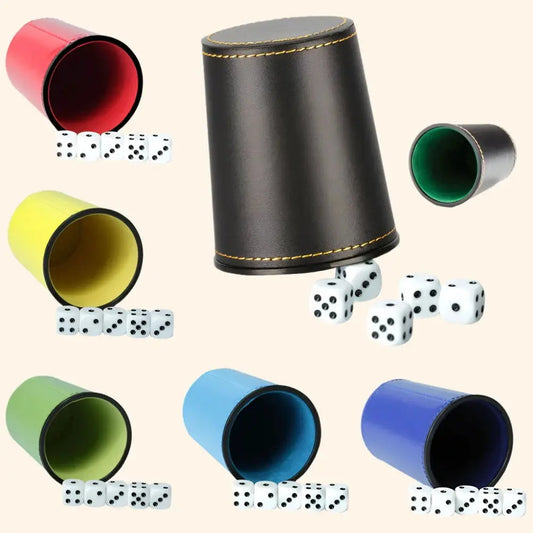 Faux Leather Flannel Dice Cup - Out of Play Board Game Accessories